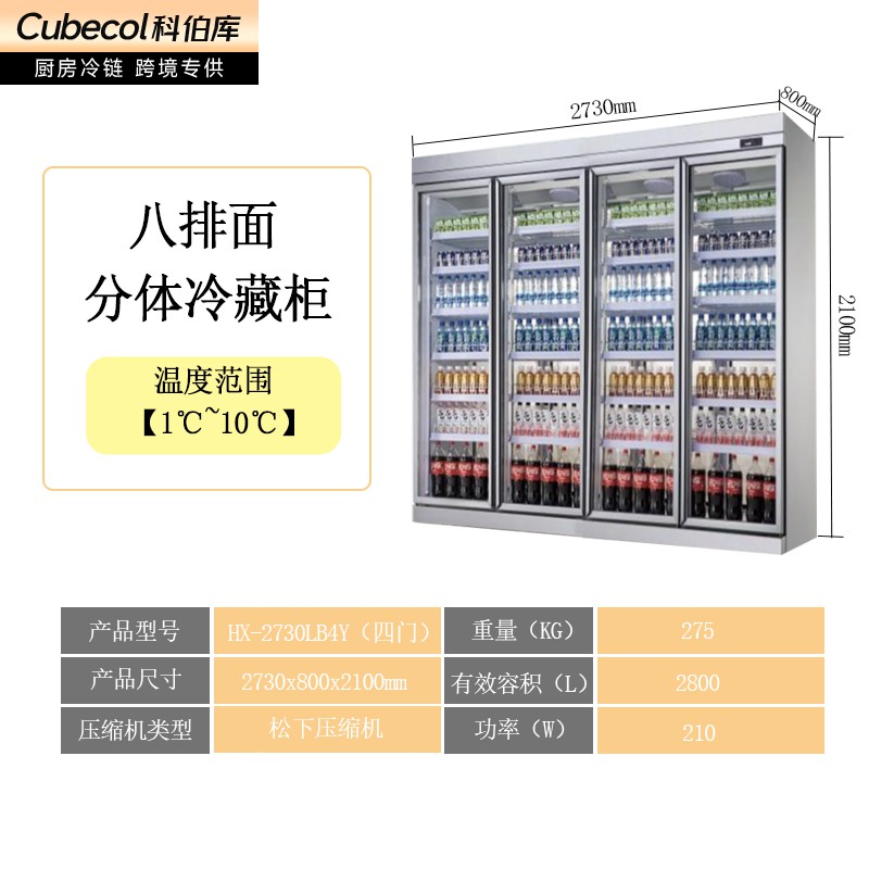 标准四门分体【双边框8牌面】