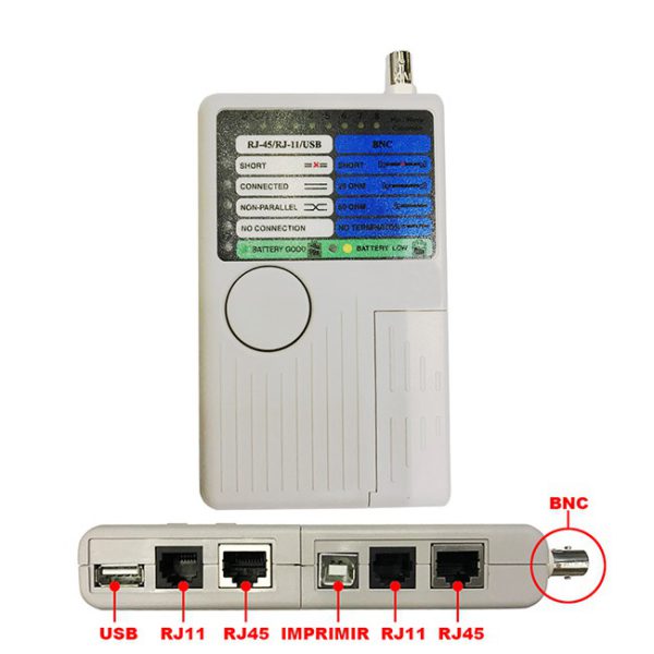 Probador de RJ45,RJ11,BNC Y USB 4IN1