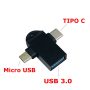 Adaptador OTG TYPE-C V8 USB3.0 B 2IN1