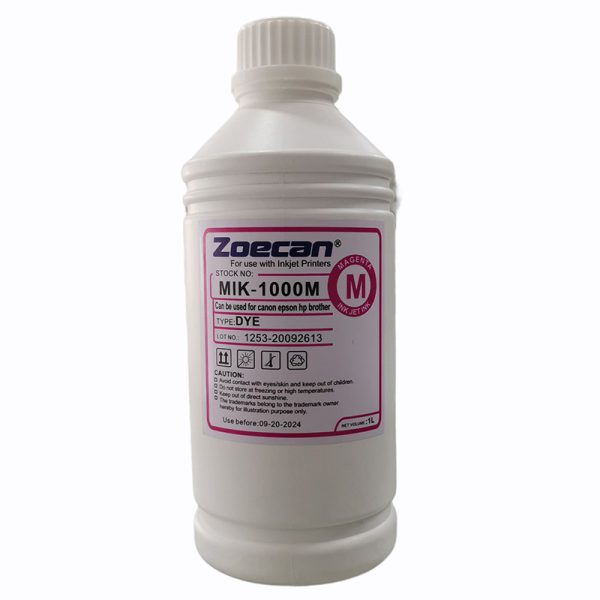 Tinta refil universal para sistema continuo / cartucho litro 1000ml
