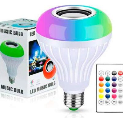 Bombillo con parlante y luces led RGB integradas -BLUETOOTH-