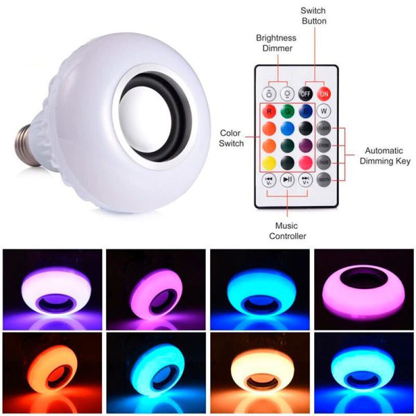 Bombillo con parlante y luces led RGB integradas -BLUETOOTH-