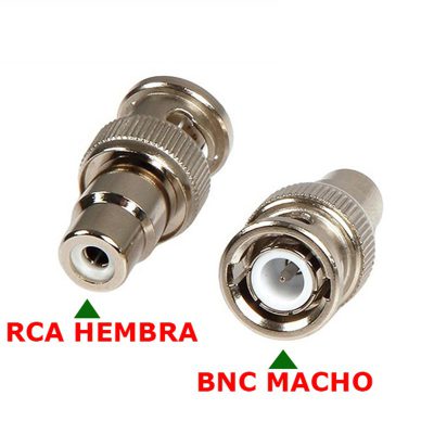 Adaptador bnc macho a rca hembra