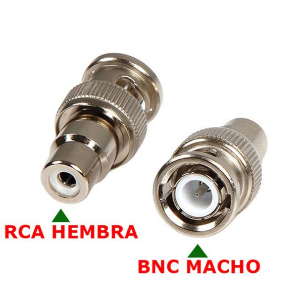ADAPTADOR BNC MACHO A RCA HEMBRA