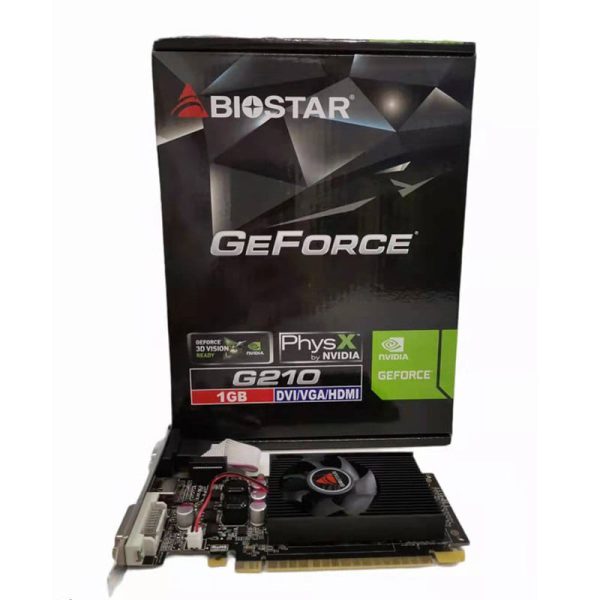 Tarjeta de Video PCI-e Biostar Geforce G210 1GB Nvidia DVI / VGA / HDMI