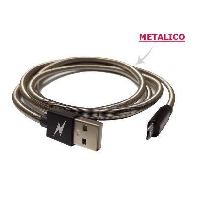 Cable Metalico V8 USB Reforzado 1M
