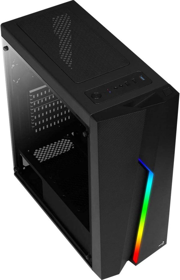AEROCOOL BOLT RGB TEMPLADO VIDRIO, 1 VENTILADOR