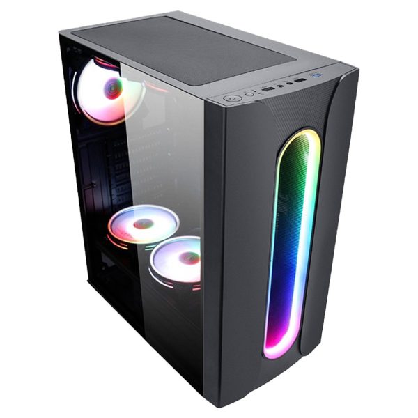 Case Eagle Warrior Loop RGB / Cristal Templado / Sin Ventilador