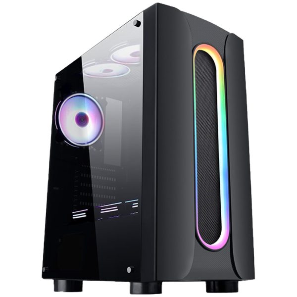Case Eagle Warrior Loop RGB / Cristal Templado / Sin Ventilador