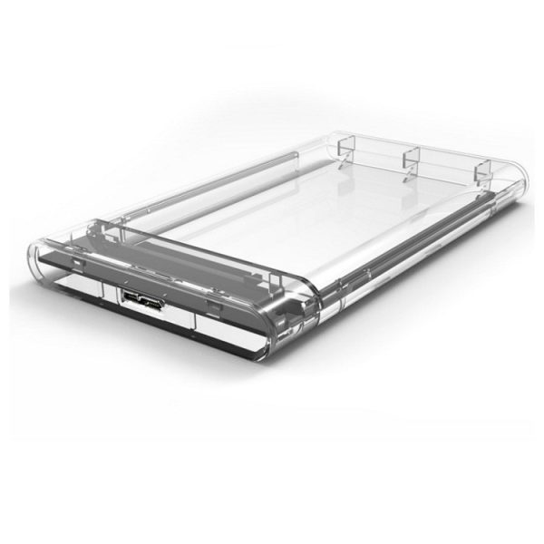 Caja De Disco Duro Externo Sata Usb 3.0 2.5" Transparente