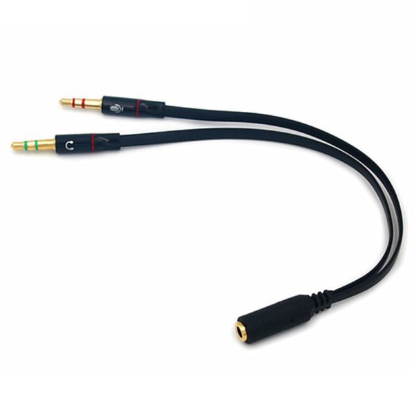 Adaptador 3.5mm Hembra A Audio+Microfono Macho 2 A 1