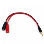 Adaptador 3.5mm 1A2 Salida/Audio+Microfono