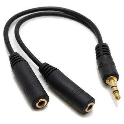 Adaptador 3.5mm jack audio macho a 2×3.5mm hembra 30cm