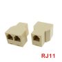 Adaptador Unión De Rj11 A 2 X Rj11