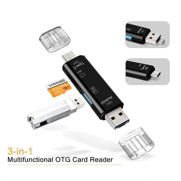 HUB USB MICRO USB V8 , TIPO C, MICRO 5 IN 1