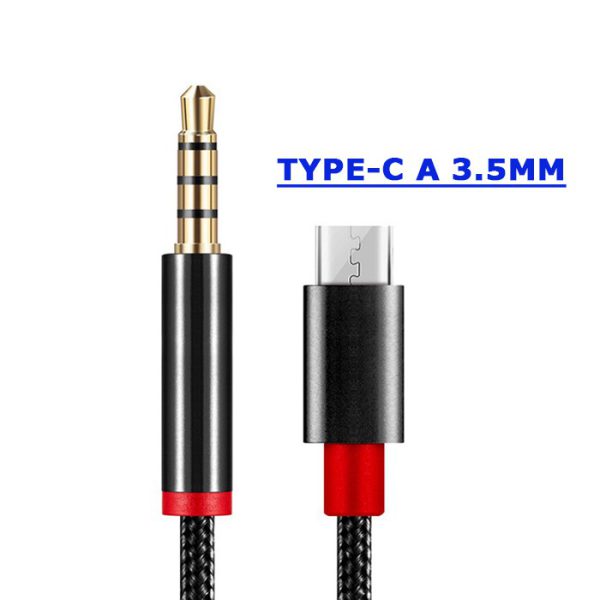 Cable usb-c a auxiliar 3.5mm macho a macho