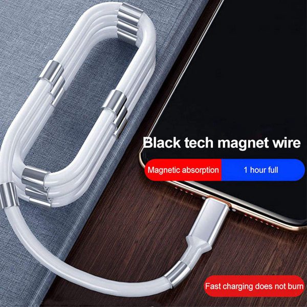 Cable de carga magnético tipo V8, retráctil tipo V8 1M