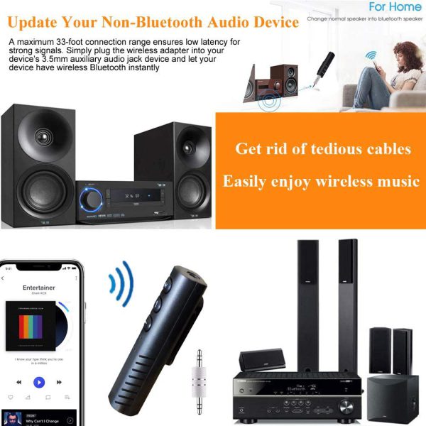 Adaptador receptor audio Bluetooth coche / Bt-450 / entrada Jack 3.5mm