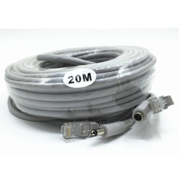 Cable rj45+dc para camara camara digita 20m