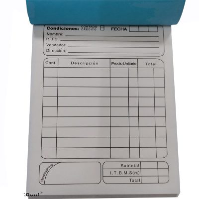 Libreta de factura chico con copia