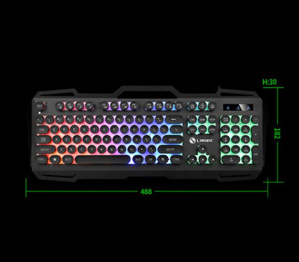 Teclado usb luz sensacion mecanica ingles limeide k22
