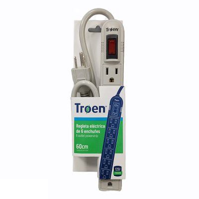 Regleta electrica 6 tomas 6a-750w