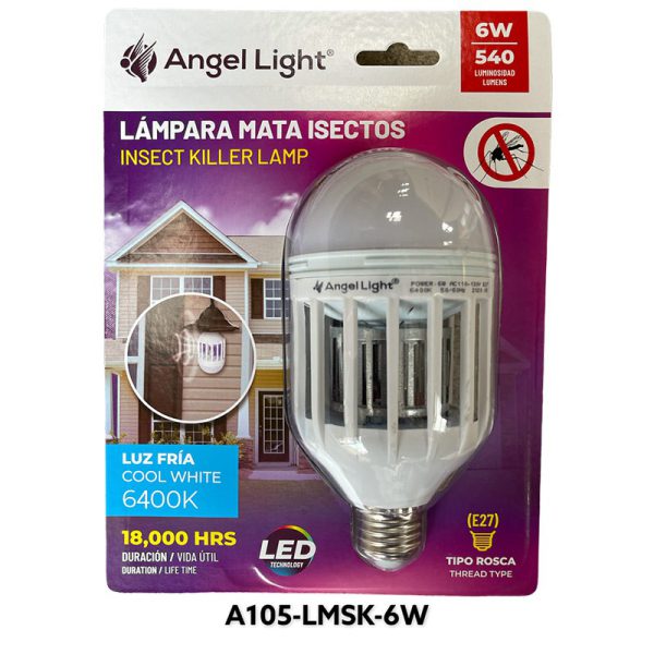 Bombillo led mata insecto 6w