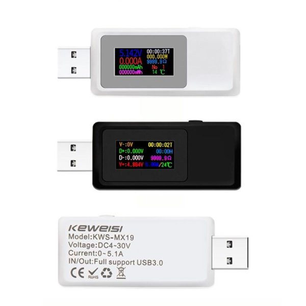 Probador de Voltímetros y amperios MX19 USB
