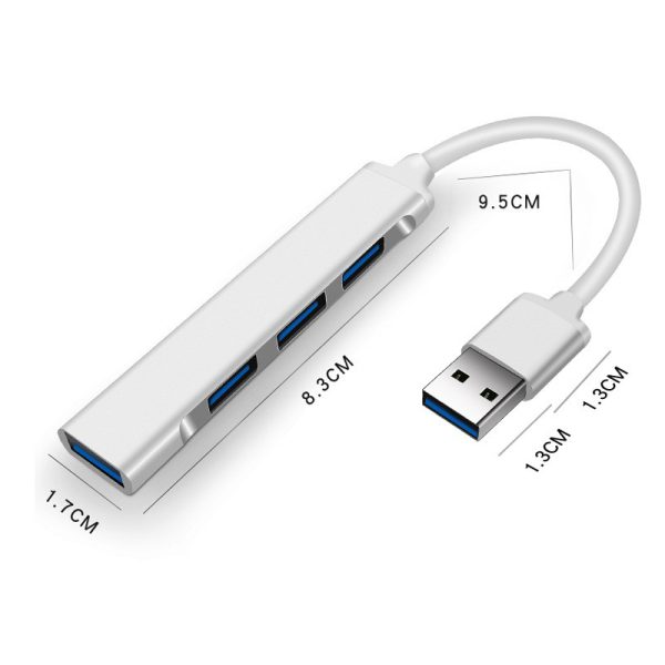 Adaptador hub usb 4 x USB 3.0 a USB 3.0 aleación de aluminio
