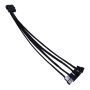 Cable de ventilador cpu molex a 3pin/4pin 1 a 4 27cm