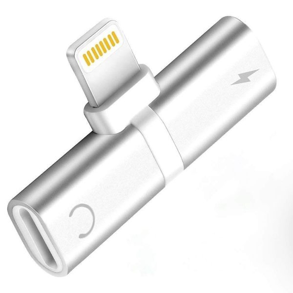 Adaptador de lightning 2 in 1 audio y carga
