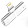 Adaptador de lightning 2 in 1 audio y carga