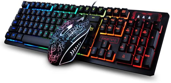 Combo Teclado Mouse Gaming Con Luce RGB Con Cable USB