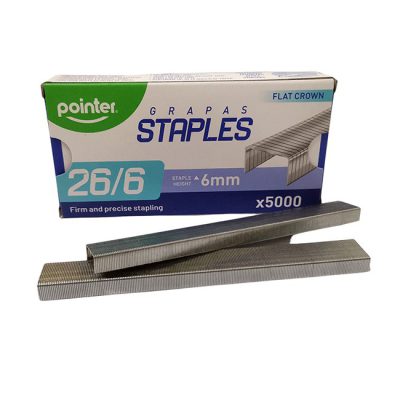 Grapa staples 26/6 6mm cajita x 5000