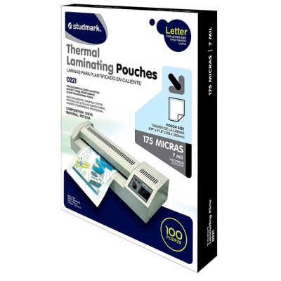 Lamina para plastificar tamaño carta 175 mic, 100pzs studmark