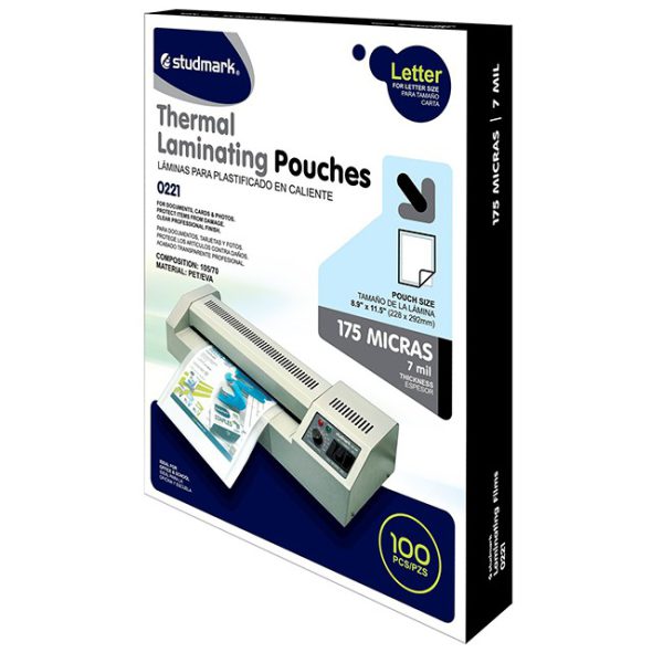 Lamina para plastificar tamaño carta 175 mic, 100pzs studmark
