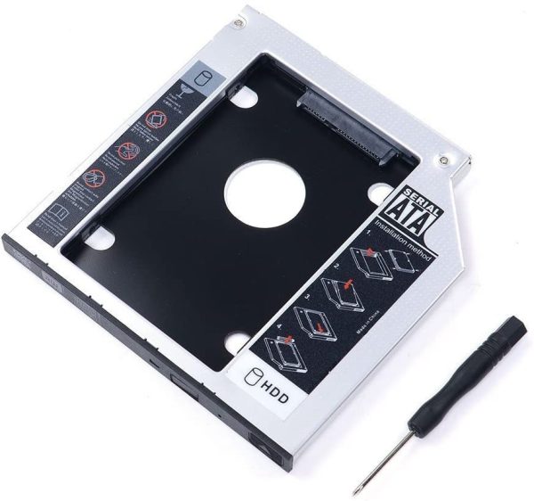 Segundo HDD Caddy 9.5mm SATA III 3,0 Para SSD De 2,5 " Notebook CD-ROM