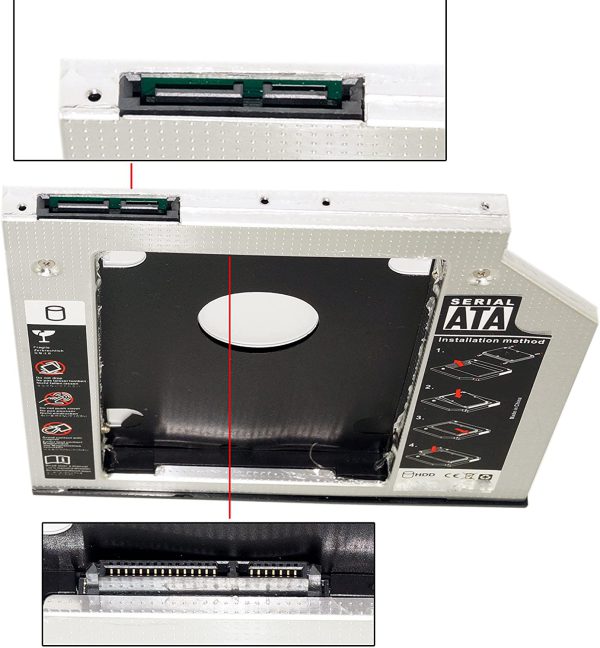 Segundo HDD Caddy 9.5mm SATA III 3,0 Para SSD De 2,5 " Notebook CD-ROM