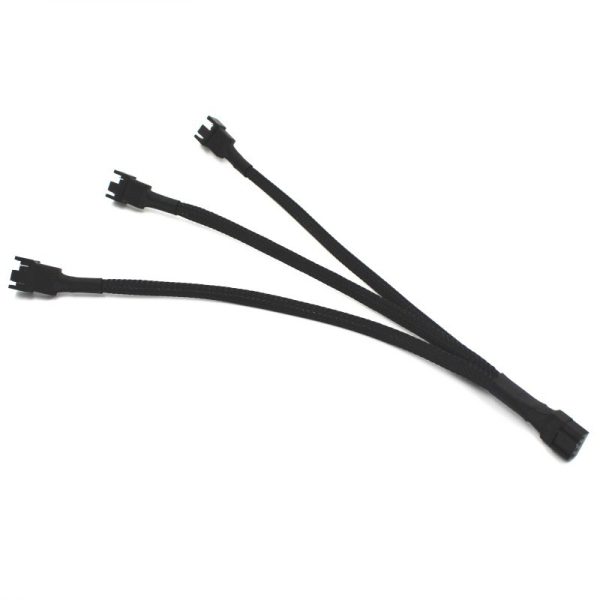 Cable de ventilador cpu molex a 3pin/4pin 1 a 3 27cm