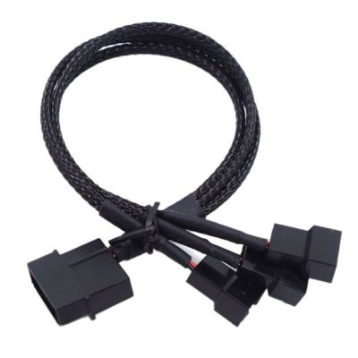 Cable de ventilador cpu molex a 3pin/4pin 1 a 3 27cm