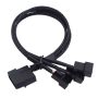 Cable de ventilador cpu molex a 3pin/4pin 1 a 3 27cm