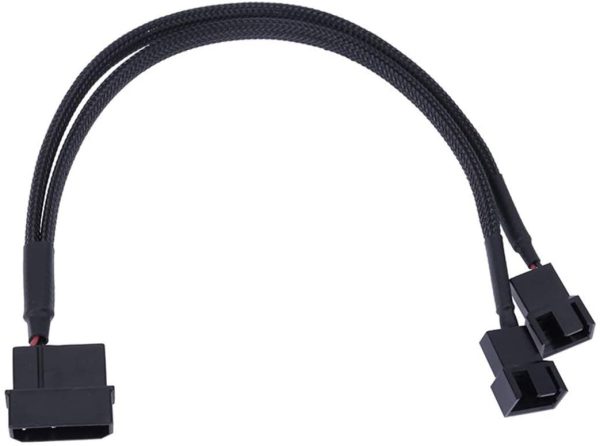 Cable de ventilador cpu molex a 3pin/4pin 1 a 2 27cm