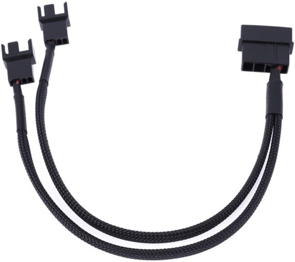 Cable de ventilador cpu molex a 3pin/4pin 1 a 2 27cm