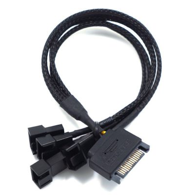 Cable de extension para ventilador de cpu  sata a 3/4pin 1 a 4 27cm
