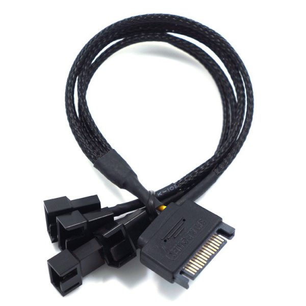 Cable de extension para ventilador de cpu sata a 3/4pin 1 a 4 27cm