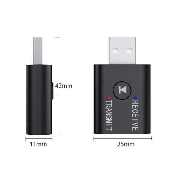 Adaptador 2 in 1 transmisor de audio inalámbrico Bluetooth receptor 5.0