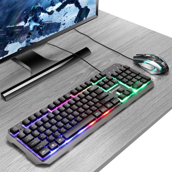 Teclado Mouse Combo Colorido Retroiluminación Usb GT500