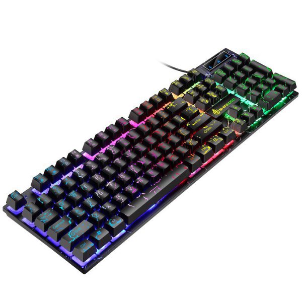 Teclado Mouse Combo Luminoso rayo Usb D500