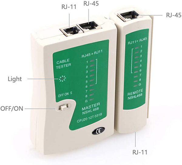 Probador de UTP RJ45 Red LAN ,RJ11