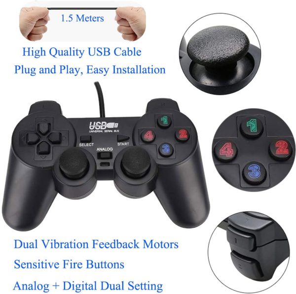 Controlador de juego con cable usb